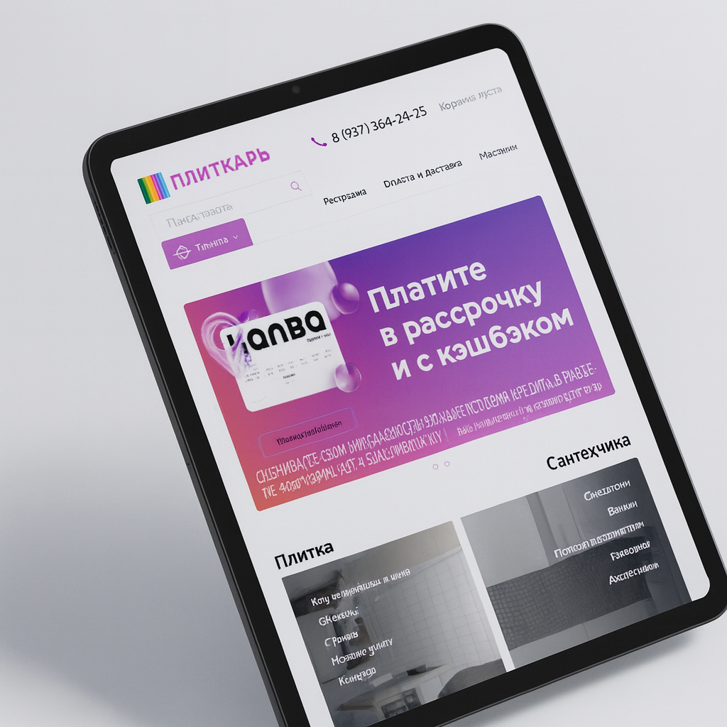 Интернет-магазин с интеграцией 1С для сети «Плиткарь»
